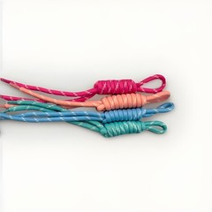 Set of 4 Lanyard Lightweight Nylon Paracord Ropes – Pink, Orange, Blue, Green