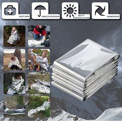 12 Pack Emergency Mylar Thermal Blankets for Outdoors, Thermal Foil Blanket