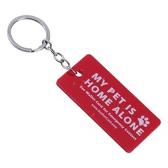 Pet Emergency Wallet Card Pet are Home Alone Alert Keychain