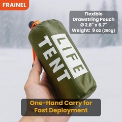 Pocket Emergency Survival Tent. Snow Life Thermal Shelter. Tube Tarp. Army