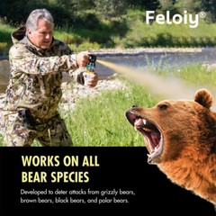 Feloiy Bear Spray 32ft Range 11 Oz Camping With 1 Pack Free Peper Spray 1/2oz