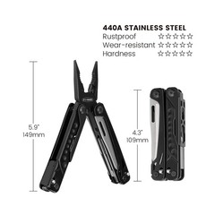 Multitool, 20-in-1 Stainless Steel Multi Tools Pliers with Nylon Sheath, Safe…