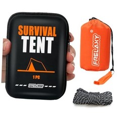 Extra-Thick Emergency Tent, Compact Survival Tent with Orange – 1 Pack