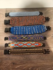 LOT: (6) Paracord Survival Bracelet – Handmade Multicolor – Outdoor Camping Hike