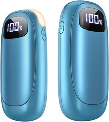 Rechargeable Hand Warmers 2-Pack Dual-Sided Heating LED Flashlight 127°F 13H