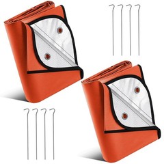 2 Pcs Heavy Duty Emergency Survival Blankets – Waterproof Thermal Reflective Tar