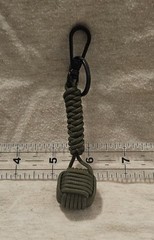 275 Paracord Dice Core Decorative Monkey’s Fist 4-1/2 Inches Long, Key Fob/Chain