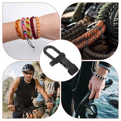 Paracord Bracelet Shackle Buckle [4PCS] – Adjustable Metal U Bow Shackle Use …