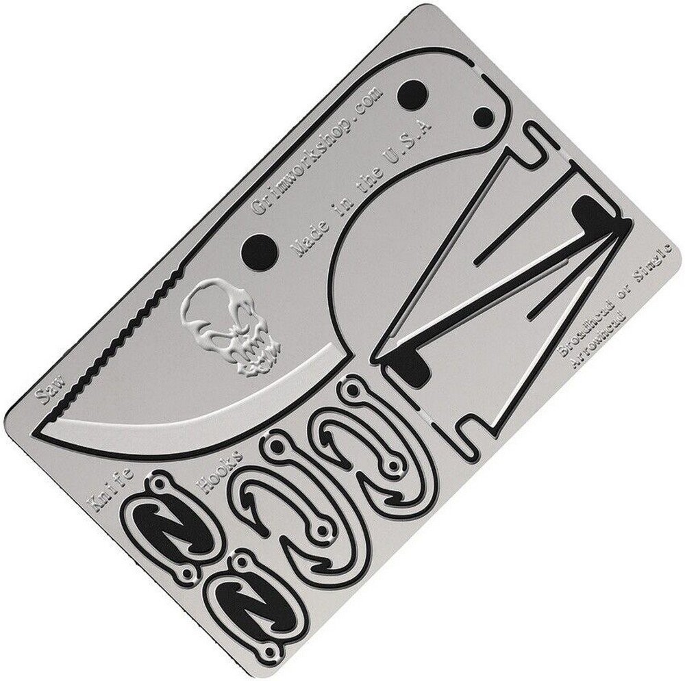 Grim Workshop Bushcraft Card Surgical Grade Stainless Construction – GWBUSHCRD