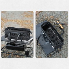 Picnic Camping Mesh Floor Nail Sundries Storage Bag with Hanging Strap Outdoor .