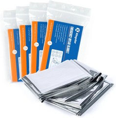Emergency Blankets 4 Packs, 84″ L x 52″ W, Reusable Mylar Thermal Blankets for S