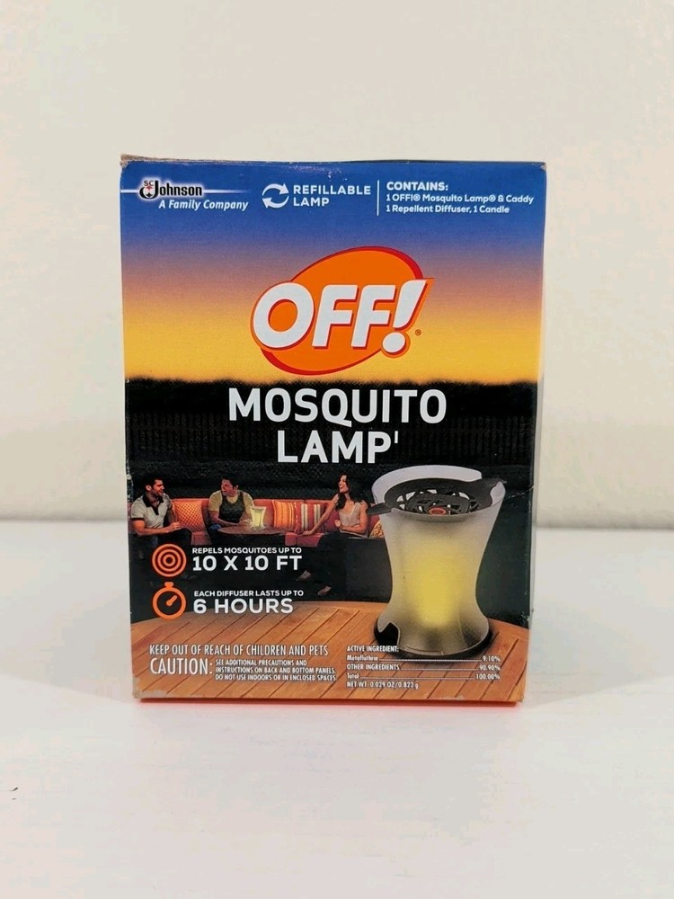 Off! Mosquito Lamp – 1 Reusable Lamp, 1 Candle, 1 Insect Repellent Pad NOS New