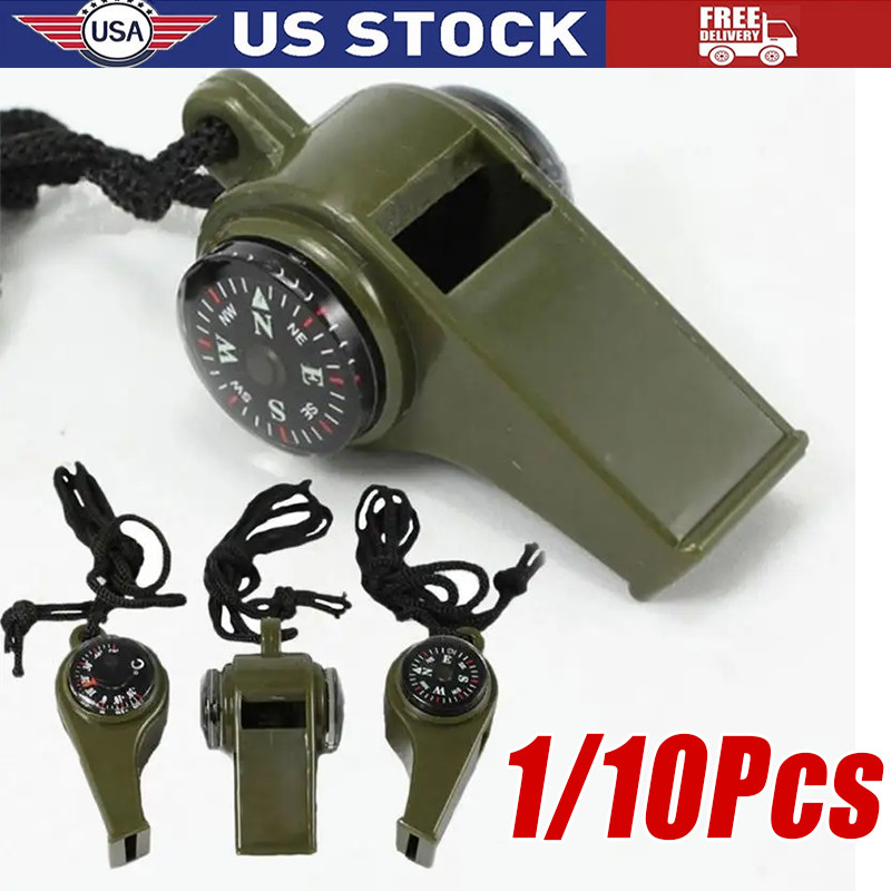 1-10pc Very Loud Keychain Whistle for Survival, Sports, Hiking, Outdoor Activity