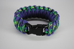 550 Paracord Survival Bracelet King Cobra Purple/Green/Plum Crazy Made in the US