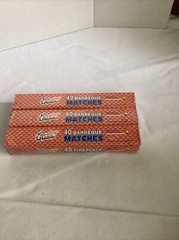 3 Boxes, 11″ Long, 40 Long Wooden Fireplace Matches-Barbecue-Stoves-NEW-Sealed