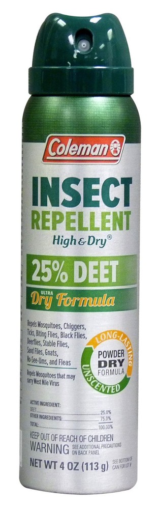 Coleman 25% DEET Dry Formula Insect Repellent 4-Ounce 113 g Aerosol Spray 7514