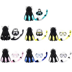 Snorkeling Set: Adjustable Mask, Dry Top Snorkel & Fins for Ultimate Comfort!