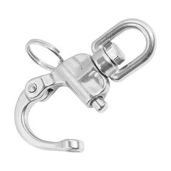 ATEN 2 Pack Swivel Eye Snap Shackle, 316 Stainless Steel Marine Sailboat Shac…