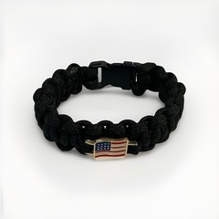 Paracord Survival Bracelets USA Flag Red White Blue. New. Handcrafted.