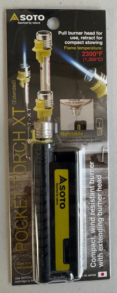 Soto Pocket Torch XT Extended Burner (2300 F, Refillable)