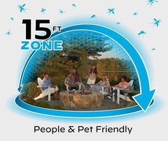 Lot of 3 Thermacell Patio Mosquito Repeller w/ Refill Scent-Free 15 Ft Zone Blue