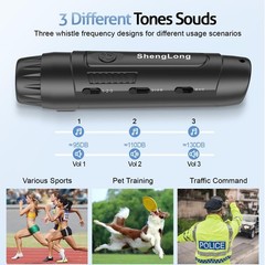 Shenglong Electronic Whistle with 3 Tones & 3 High Volume Settings – Black