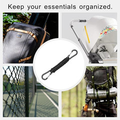 Paracord Keychain with Carabiner Clips 3 Pack, Small Carabiner Clip D Ring Lanya