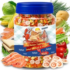 11.6oz Dried Ramen Toppings – 11 Mixed Dehydrated Seafood & 11.6 ounces