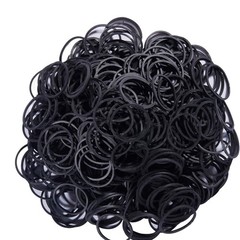 AMUU Rubber Bands 500pcs Black 1inch Small 500 Pcs, Black-500pcs