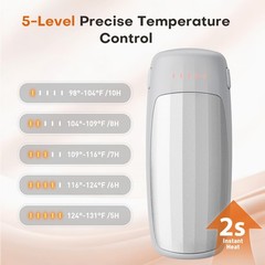 Therova Rechargeable Hand Warmers 2 Pack, Electronic Palm-sized, Gray