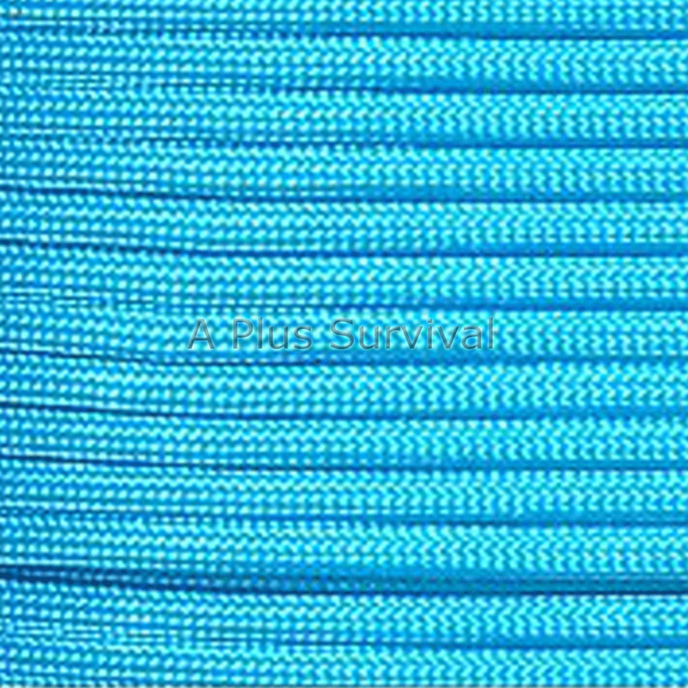 Neon Turquoise Flame Paracord 100 Foot 550 lb 7 Strand Camping Survival Rope