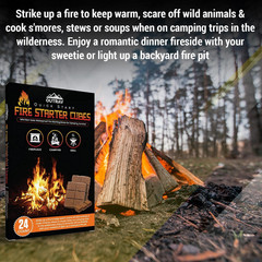 Fire Starter Cubes, Charcoal Firestarter Squares for Lighting Fireplace, Wood St