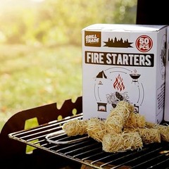 Fire Starters 50 Count Natural Pine Wood Wax Odorless All Weather Grill