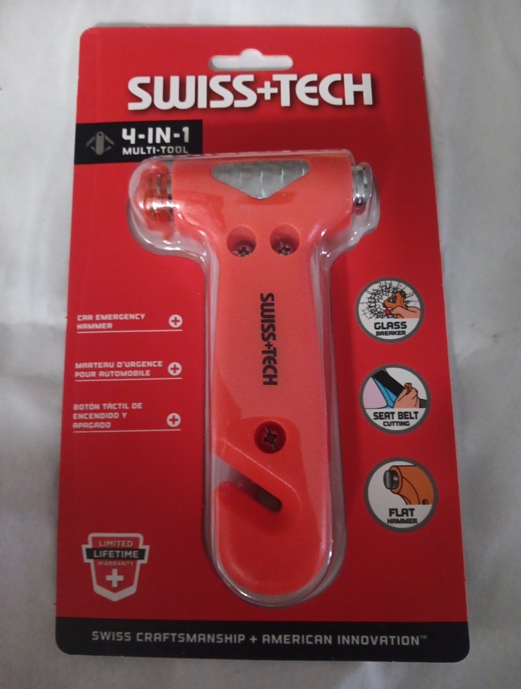 SWISS+TECH 4 in 1 Hammer Automobile Emergency Tool Brand New