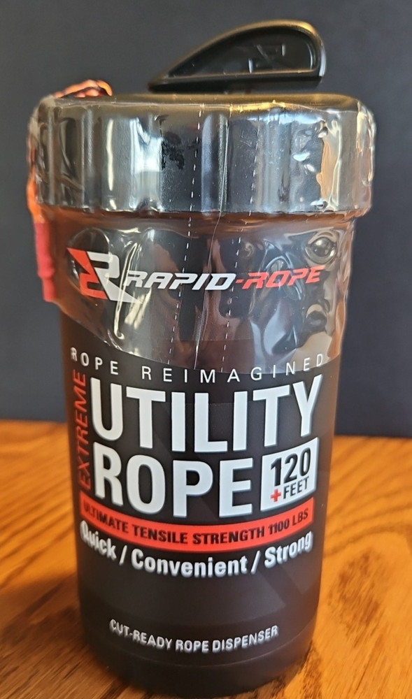 Rapid Rope Canister 120ft Orange 1100lb Tensile Strength Cut Ready Dispenser