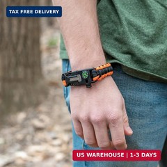 ELK Paracord Survival Bracelets – 2 Pack, Adjustable Size, Loud Whistle, Fire St
