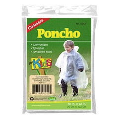 Lot of 4 Kids Rain Poncho with Hood Outdoors Camping Hiking Disaster Survival