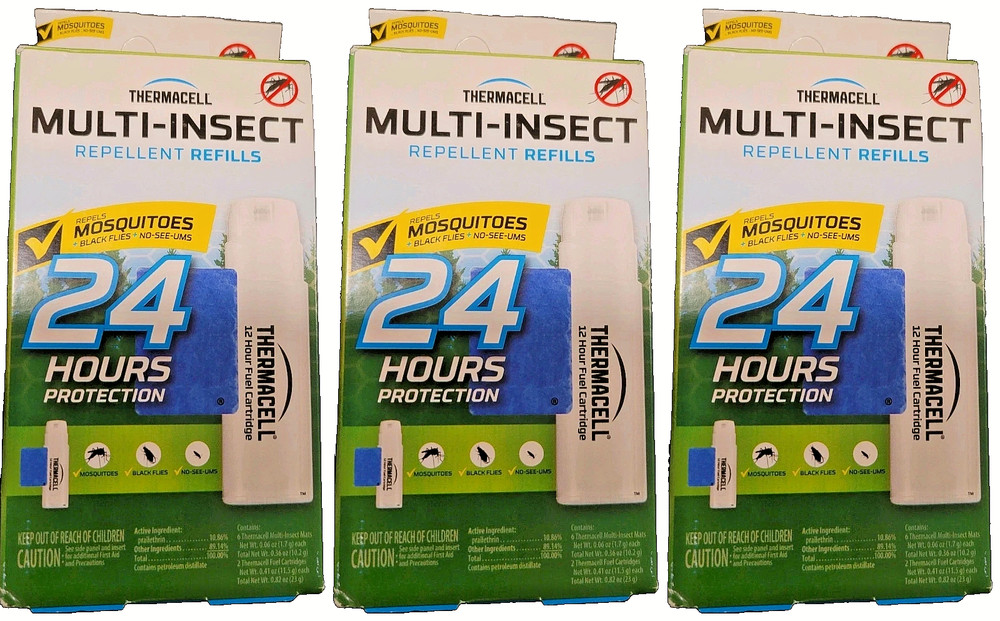 Thermacell Mosquito Repellent Refill 18 Mats, 6 Cartridge Last 24 Hrs
