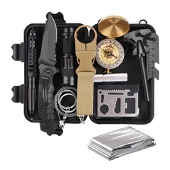 Gifts for Men Dad Husband Him, Survival Kit, Emergency survival kit, Black
