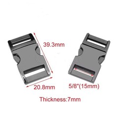 Metal 10mm 15mm 20mm 25mm Side Release Buckle Clasp for Paracord Bracelet