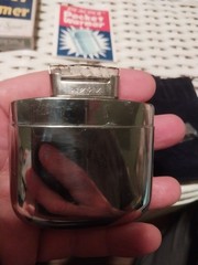 Peacock Pocket Warmer Reusable Silver Hand Warmer w/ Box Instructions Pouch