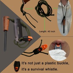 JHZABPO Fire Starter for Campfires, Flint and Steel black, orange