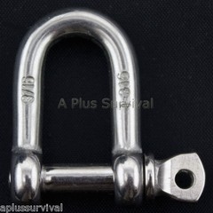 Lot of 10 Commercial 3/16″ Stainless Steel 316 D U Shackle – Paracord Bracelet