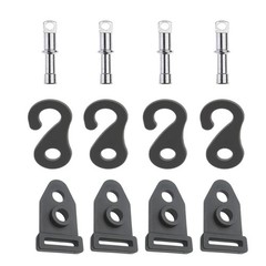 Camping Tent Poles Replacement Accessories 85mm Rod End Plugs Feet Black