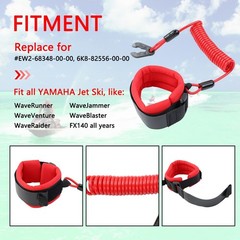 4PCS Boat Safety Lanyards for Outboard, Jet Ski Kill Switch Stop Cord, Emergency