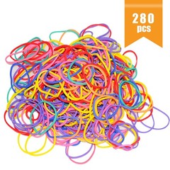JIKIOU Multicolor Rubber Bands for School 280Pcs-Multicolor-1.5 x 1/16inch