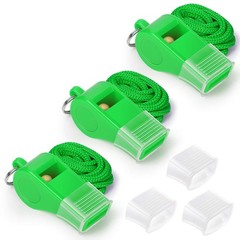 Fya Whistle with Lanyard and Mouth Grip, Super Loud Sports Whistles, Green