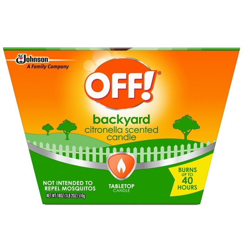 OFF! Backyard Citronella Scented Tabletop Single Wick Bucket Candle 18 oz