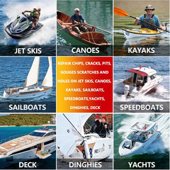 Marine Fiberglass Repair Kit for Boats Gel Coat Epoxy Filler for Cracks Chips