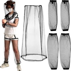 3 Pack Anti Mosquito Netting Suit, Mosquito XL Head Net, Mosquito Arm and Leg Sl